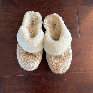 UGG Cream Knit Slippers